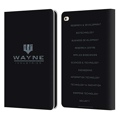Head Case Designs Licenciado Oficialmente Batman DC Comics Logotipo de Wayne Industries Dualidad Carcasa de Cuero Tipo Libro Compatible con Apple iPad Air 2 (2014)