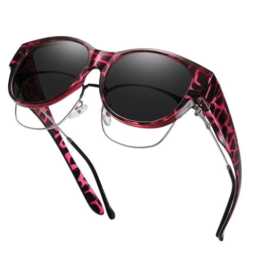 Image of GEGURI Polarized Sunglasses Fit Over Glasses for Men Women, Oversized Square Sun Glasses UV400 Protection Shades