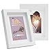 Produktbild 3D-Bilderrahmen zum Befüllen 15x20 cm, Weiß, Bilderrahmen tief mit Passepartout, 2er Set Objektrahmen für Gegenstände, stabiles MDF-Holz mit Echtglas - perfekt zum Basteln und als Geschenk