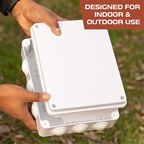 Iron Forge Cable Outdoor Electrical Box Weatherproof, 10 X 8 Inch Junction Box, Waterproof Enclosure Plastic Box With Cover For Electronics, Large Electical Boxes #TOP3