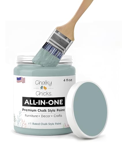Chalky Chicks Stormy Seas 4 Fl Oz Chalk Paint for Furniture All in One