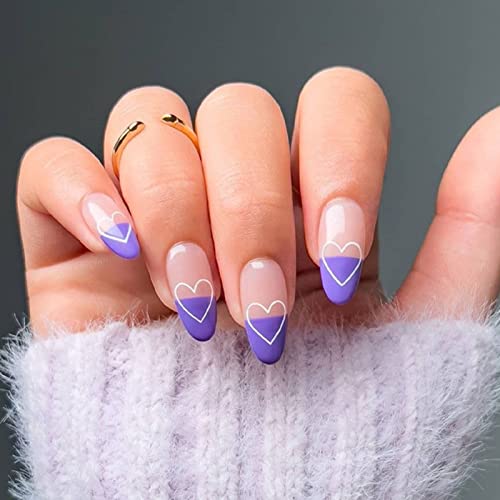 Pink & Purple False Nails Charming Comfortable Wearing For Finger Nail Diy At Home #TOP3