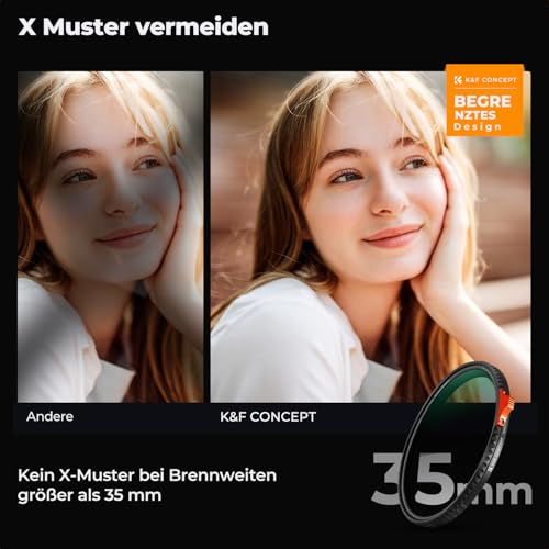 K&F CONCEPT 82mm Variabler ND2-ND32 & Polfilter & Black Mist 1/4 Filter – Ansicht 4