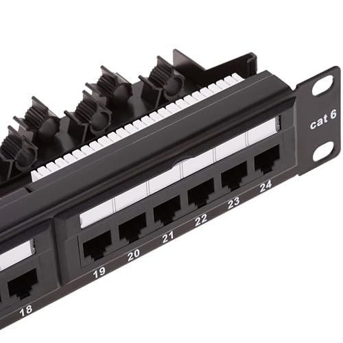Patch panel 24 x RJ45 UTP cat.6 para distribución centralizada de red 1Gb 5
