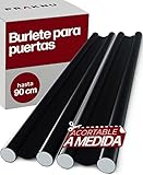 🚪 AJUSTABLE A TODAS LAS PUERTAS: Gracias a su diseño acortable, el rollo anticorriente se adapta a todas las puertas de hasta 90 cm.