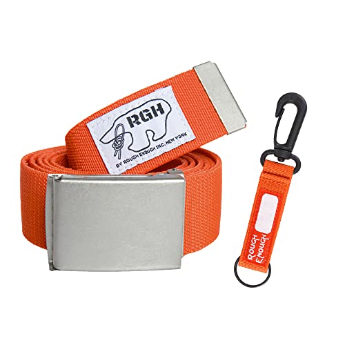 Rough Enough Tactical Belt Men with Keychain EDC Casual with Nylon for Preppy Boys Men