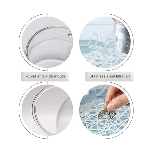 Théière infuseur en acier inoxydable au design transparent et finitions bambou