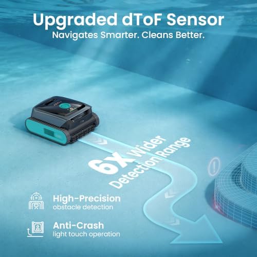 Aiper Scuba S3 Robotic Pool Cleaner with Smart Sensor & Path Planning, Waterline Scrubbing, Auto-Parking & App Control, Dual Ultra-fine Filtration, Light & Strong Suction for All Inground Pools, Blue - 1