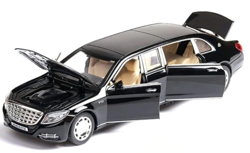 Image of LONGMIRE Metal Pull Back Diecast Car Pull Back Car Model with Sound Light Boys Gifts Toys for Kids Pack of 1, Multicolor (Maybach S650)