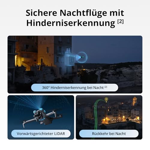 DJI Mini 5 Pro Fly More Combo mit DJI RC-N3, C0-Zertifiziert, Drohne mit Kamera, 1-Zoll CMOS, 4K-Drohne für Anfänger mit Omnidirektionaler Hinderniserkennung, ActiveTrack 360°, 225°-Gimbal-Drehung
