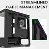 Zalman P10 Micro ATX Case, MATX PC Case with 120mm ARGB Fan Pre-Installed, Panoramic View Tempered Glass Front & Side Panel, USB Type-C and USB 3.0, Black