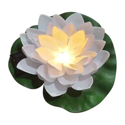 Doiyislem Luces Solares Flotantes - Luces Solares para Piscina Estanque Exterior | Lámpara Impermeable LED Con Forma De Flor Decorativa Para Jardín Piscina Fuente Noche