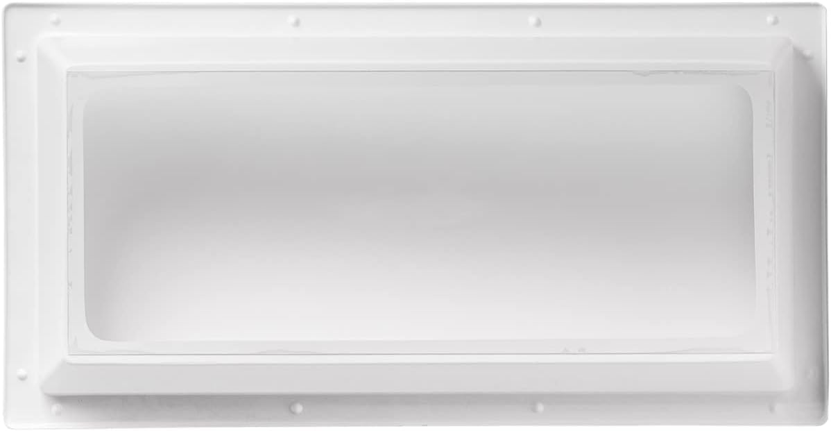 Tough Grade RV/Camper Dome Skylights - Acrylic Replacement Skylights (Inner Dome - White Garnish/Clear Window, 14"x30")