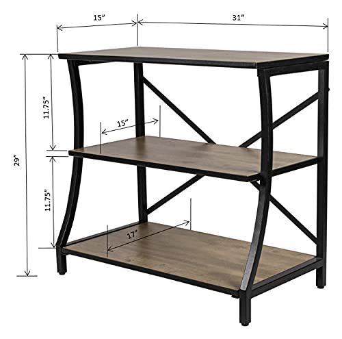 Aquatic Fundamentals Kyndall Laine Home 29 Gallon 3-Tier Aquarium Stand, Swerved Front Leg,Specially Designed To Hold 400Lb Tanks, Gray Wash,5Sl29-G #TOP5