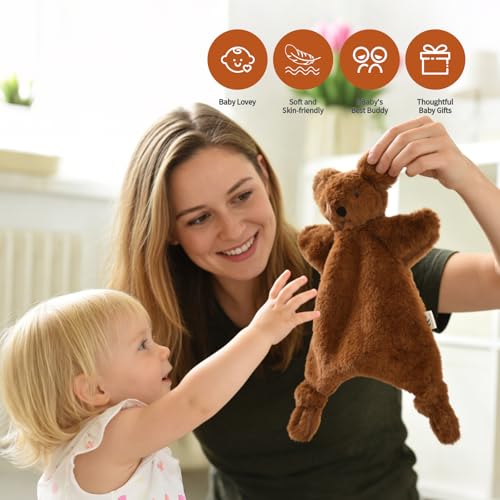 Image of SILI FACTORY Lovey for Baby,Soft Baby Security Blanket,Snuggle Stuffed Animals Toy Baby Girl & Boy, Lovey Comforter Toy for Babies 0-12months,Baby Gifts for Infant and Toddler-Dog