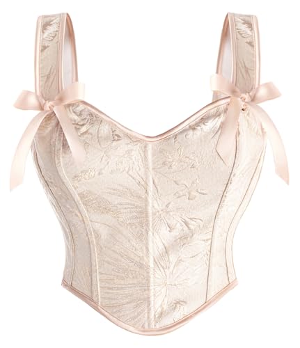 Scarlet Darkness Renaissance Floral Corset Summer Sweetheart Neckline Corset Tops