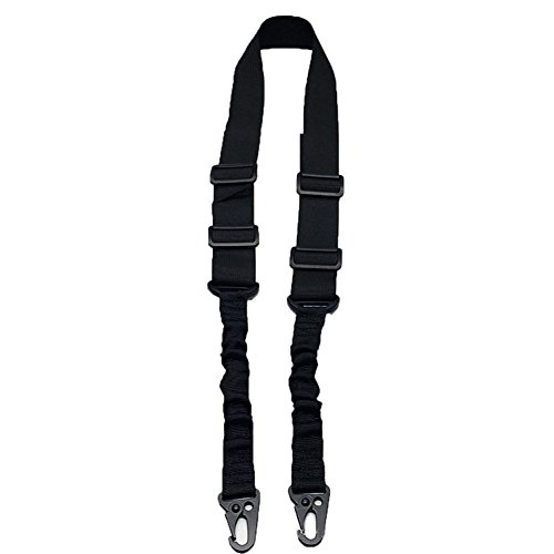 fuwok ajustable 2 dos punto táctico rifle Sling correa de pistola de airsoft paintball caza nailon zdgs02, negro