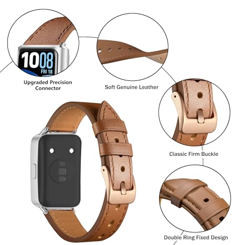 Issinlky Pasek skórzany do Huawei Band 11/11 Pro, pasek biznesowy do Huawei Band 11/11 Pro dla panów i pań