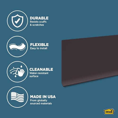 Image of M-D Building Products 23688 4 in. x 48 in. Brown Self-Stick Vinyl Wall Base