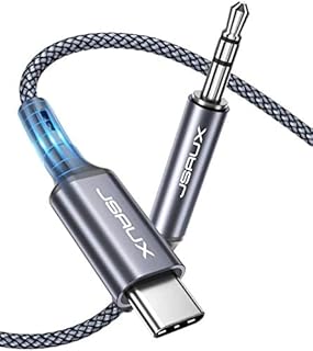 USB C to 3.5mm Jack Aux Cable 1M, JSAUX USB Type C Adapter to 3.5mm Male Headphone Cable Car Audio Cord Compatible with Samsung Galaxy S22 S21 S20 S10, Note 10 20, Pixel 2 3 XL, Huawei P30 P20 Mate 20
