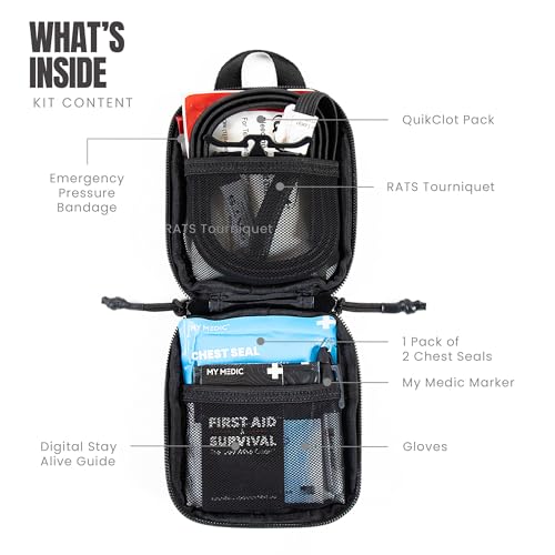 Image of MY MEDIC Everyday Carry First Aid Kit - Emergency Survival Essentials, Medical Supplies & Accessories Bag for Travel Car, Home, Boat, Camper or Backpack - Coyote