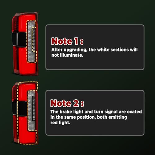 Image of Upgrade LED Tail Liaht Fit for 2023-2026 Ford F250 F350 Super Duty | Halogen Upgrade LED W /BSD Pair Rear Light Accessories Rear Brake Lamp Signal Assembly