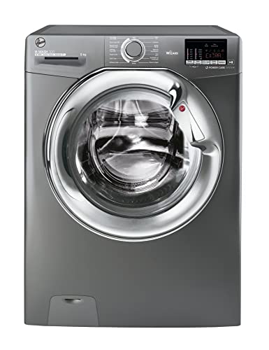 Hoover H Wash 300 Lite H3WS 495DACGE-80 9kg Load 1400rpm Freestanding Washing Machine, Android App enabled, Graphite
