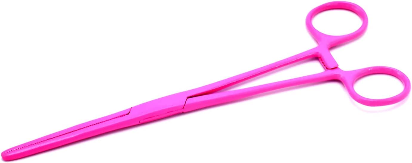 Hot Pink Color Ultimate Hemostat Set, 6 Piece Ideal for Hobby Tools, Electronics, 8", 6.25", 5" Pink Color Coated