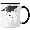 Trendation – Zahnmedizin Studium Bestanden Tasse Geschenk Angehender Zahnarzt Zahnärztin Geschenkidee (Schwarz)
