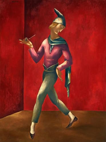 Affiche Toile Pierrot Dancer pour habiller un mur vide - Portrait d'Art Salon 60x90cm