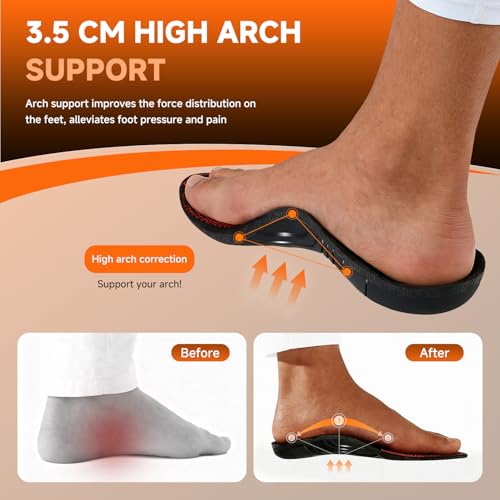 Ucanfeel Men's or Women's Plantar Fasciitis High Arch Support Shoe Insoles (3 Colors) - image 4