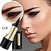 Kaely 2Pcs Gel Eyeliner Pencil, Natural Black Eyeliner Cream for Older Women, Liquid Eye Liner Waterproof Smudge Proof, Smoky Eyeshadow Palette Halloween Makeup, delineador de ojos contra el agua