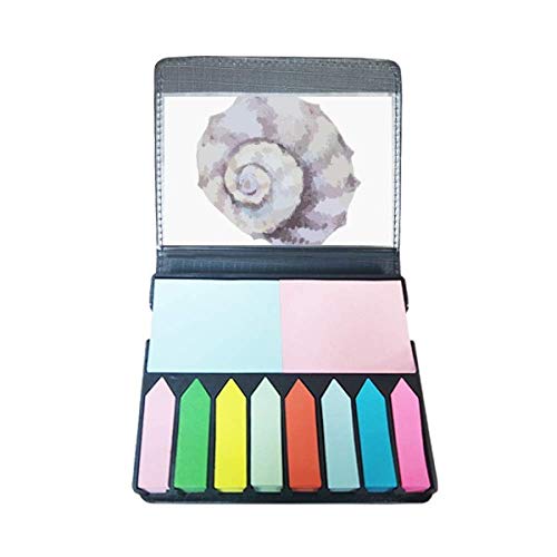 Marqueur page et note autocollant escargot au design marine coloré en papier repositionnable