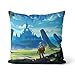 poduszka zelda legenda oddech dzikiej poduszka nadruk bawełniane poduszki salon poduszka dekoracyjna kwadratowa dzieło sztuki 40 x 40 cm