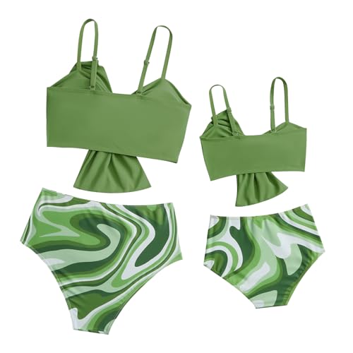 Matching Family Two Piece Swimsuit Set Mommy and Me Bathing Suit Family Matching Swimwear Bikini Sets2