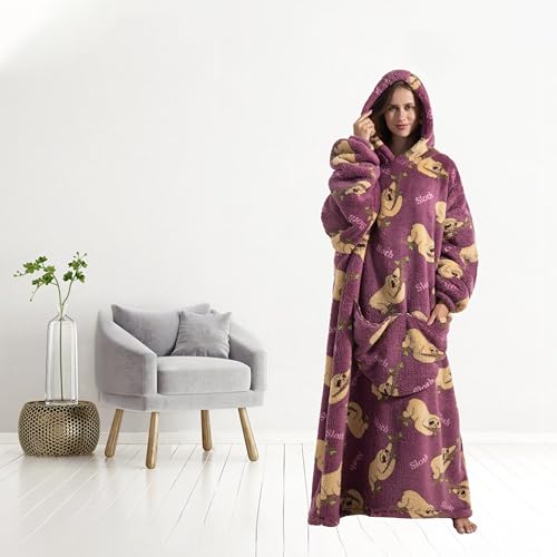 Oversized Blanket Hoodie Extra Long Womens Blanket Hoodie Long Big Blanket Hoodie Wearable Blanket Hoodie Puppy - Image 5
