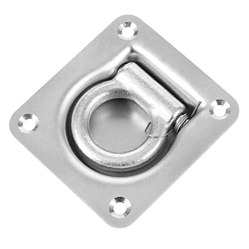 KICHOUSE 1 PC Truck Lying Ring Recessed Trailer Tie Rings Truck Anchors Hook d Ring Lashing Ring Car Tie Down Straps Anchors d Ring Pallets Tie Down Ring Heavy Duty Ring Carbon Steel Silver