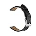 Full Grain Leather Watch Band for Fossil Q Ventrue,18MM Genuine Leather Band with Quick Released Pins for Q Venture and MK Sofie/Access Runway Smartwatch-Black