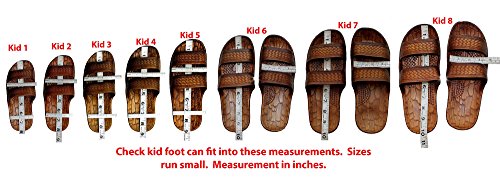 Hawaii Brown and Black Jesus sandals (Small Kid/Big Kid)2