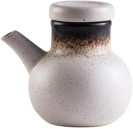 1/2pcs 125/250ml Porcelain Olive Oil Dispenser Bottle with Lid Soy Sauce Condiment Container Vinegar Dispenser Suitable for Storage of Liquid