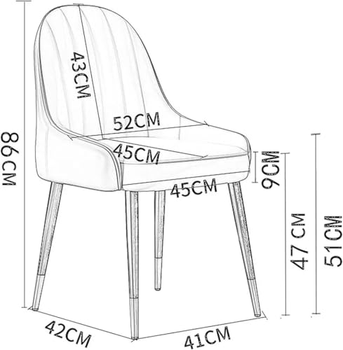 Image of Dream Furnishing - Set of 4 Dinning Chairs Elegant & Luxury Looks Strong Metal Frame Legs for Home Cafe Office Hotel (Black)
