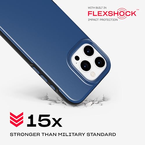 Image of Tech21 EvoDusk for iPhone 16 Pro Max Compatible with MagSafe - Impact Protection Case 15x Military Standard Tested - in Blue /Black