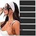 IVARYSS Workout Headbands for Women Non Slip, Premium Stretchy Soft Fabric Head Bands for Women's Hair, Wear for Yoga, Running, Sport, 6 Pack, Black