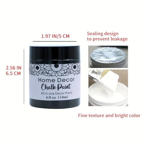 Image of 8 * 4OZ PCS Cream Furniture Paint Cream Matte Finish Wood Cabinet Sea Blue Chalk Paste Odorless No Sanding DIY Home Decor Chalk Paint For Wooden Furniture, Crafts, Table, Chair