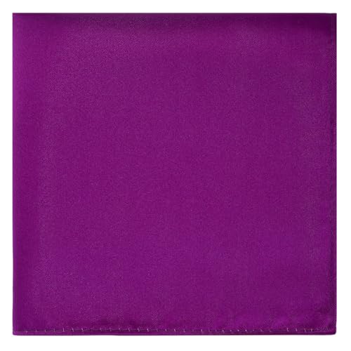 Image of KissTies 6PCS Satin Pocket Square Plain Color Handkerchief Gift Set