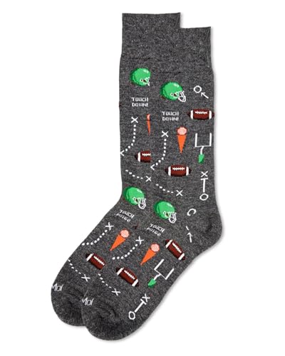 MeMoi Men's Ready for Some Football Rayan Blend Crew Sock3