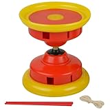 PIUpiuLIANG Diabolo Dreifachlager 4, 7 x 5, 5 Zoll tragbares rotes Diabolo -Yoyo mit...