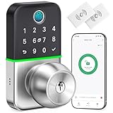 Kucacci Keypad Door Lock with Handle - Smart Keyless Entry with Fingerprint & Code Access - Easy Installation