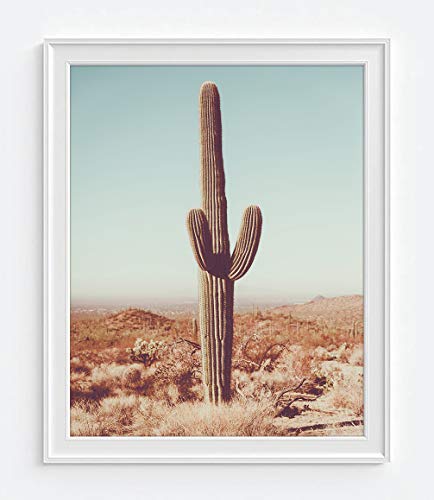 Set Of 6 - Vintage Desert Photography Prints, Unframed, Classic Van, Cactus, Route 66 Road, Sunset, Wall Art Decor Posters, All Sizes (8X10) #TOP5