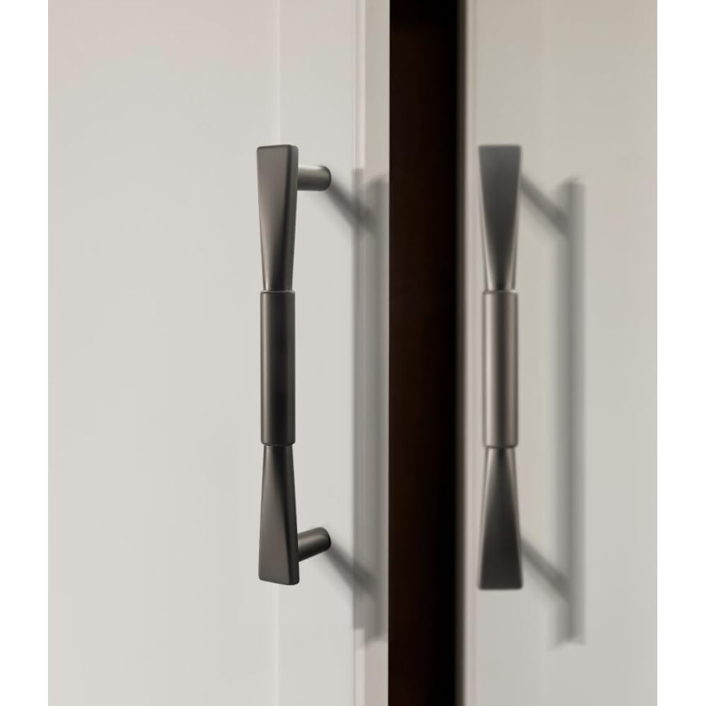 Maniglie per armadi in lega di zinco per mobili, Maniglie e pomelli for mobili in lega di zinco da 8 pezzi, multicolori, dimensioni multiple(Grey,96MM)
